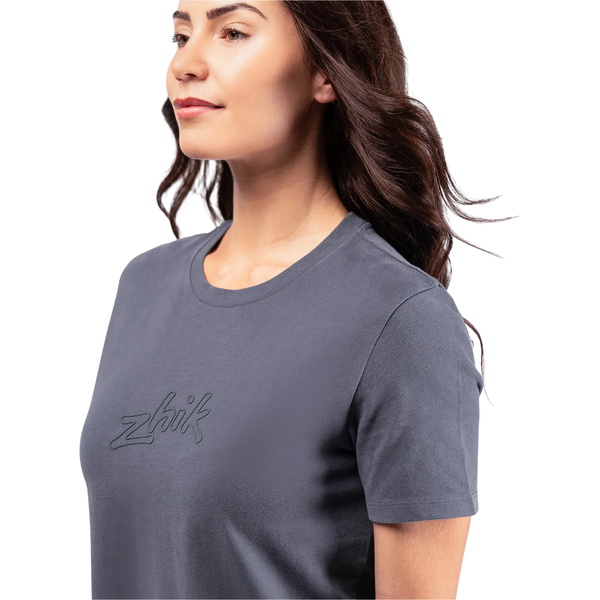 Zhik Bomuldstee Med Logo Til Kvinder TEE-0733-W-NVY - Navy